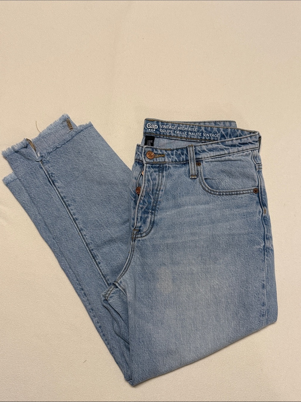 GAP Light Blue High Rise Straight Jeans